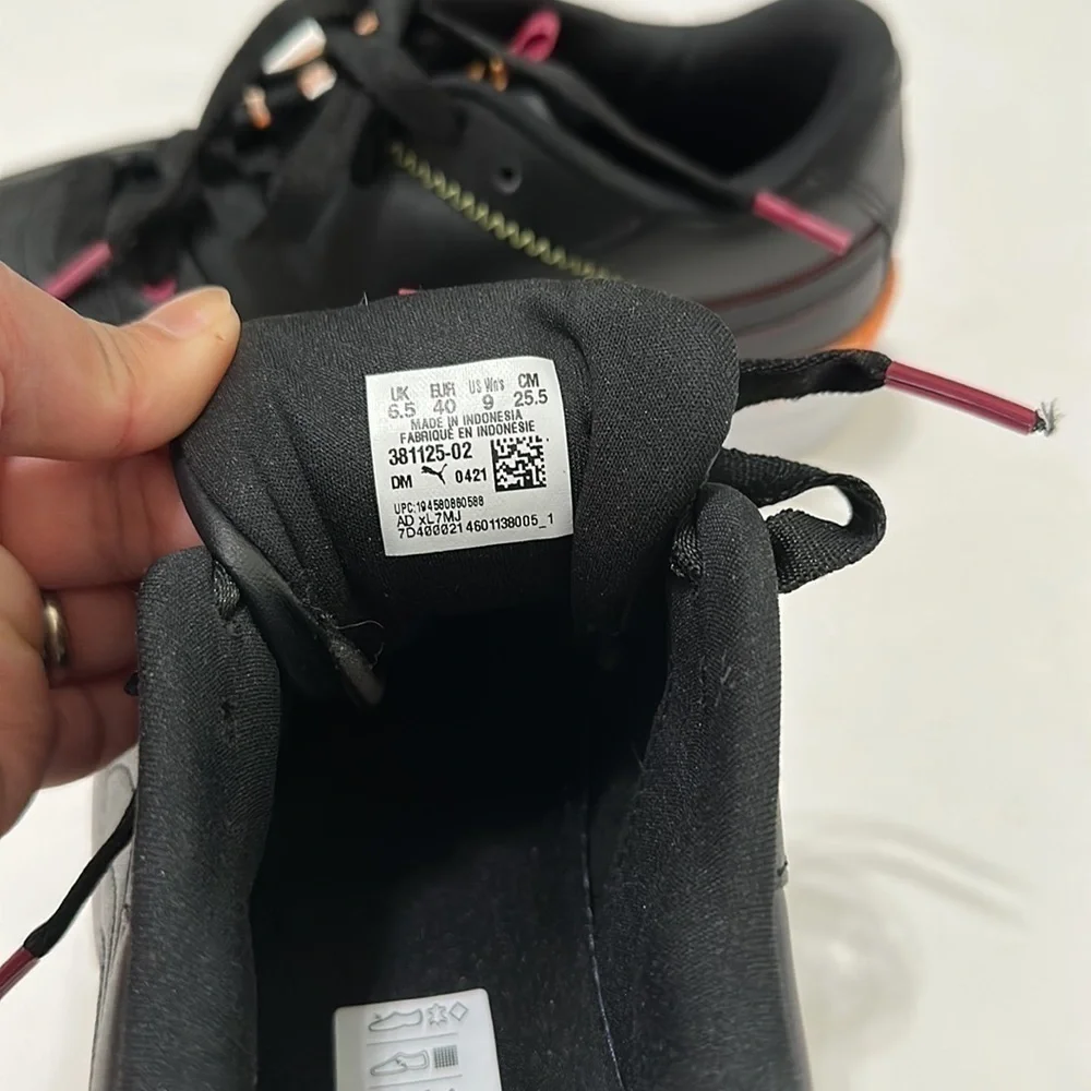 PUMA Women's Cali Sport City Lights Black/Beetroot Purple/Casual Sneaker Size 9
